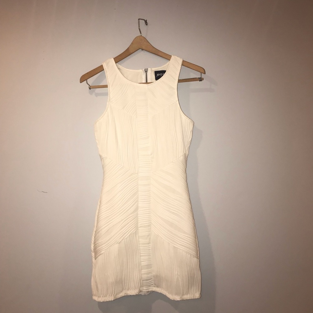 White Fitted Bodycon Dress by Nasty Gal